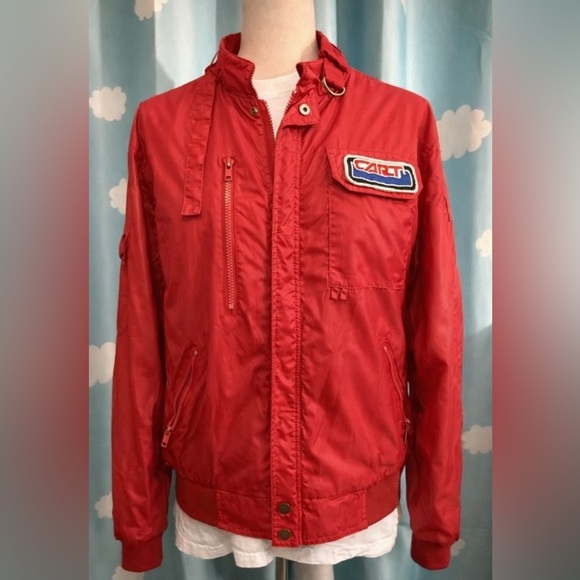 Vintage Other - Vintage Upstream Racing jacket. Nylon red with cart patch- fits like medium